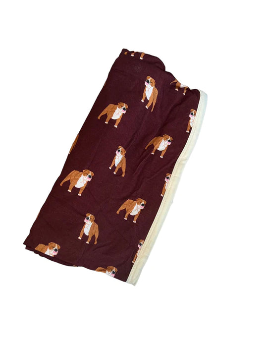Bulldog Bamboo Swaddle Blanket