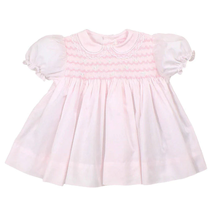 Fully Smocked Dress With Lace