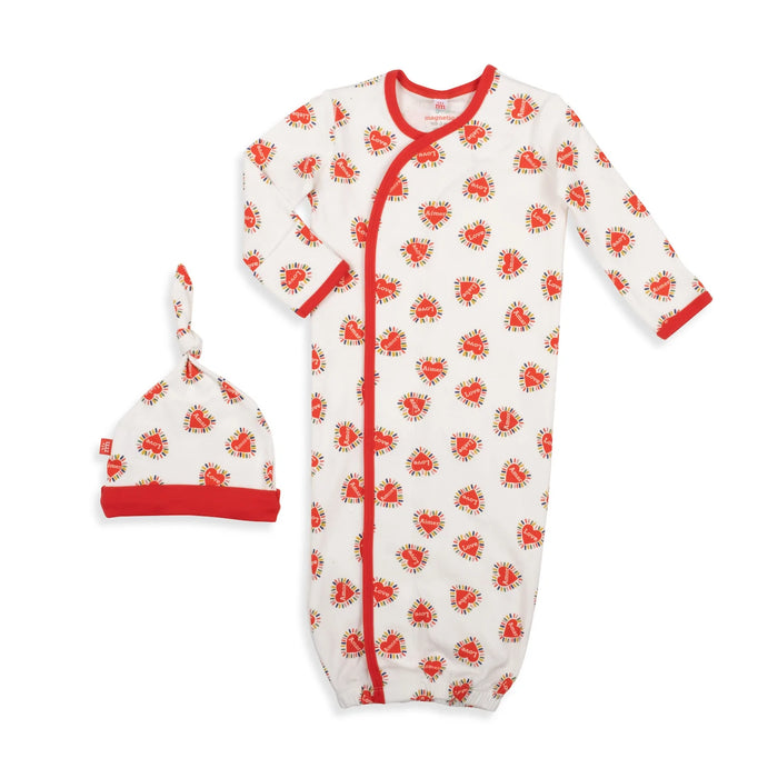 Love Language Organic Cotton Magnetic Gown & Hat