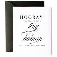 Tiny Human and Lady Bits - New Baby Card