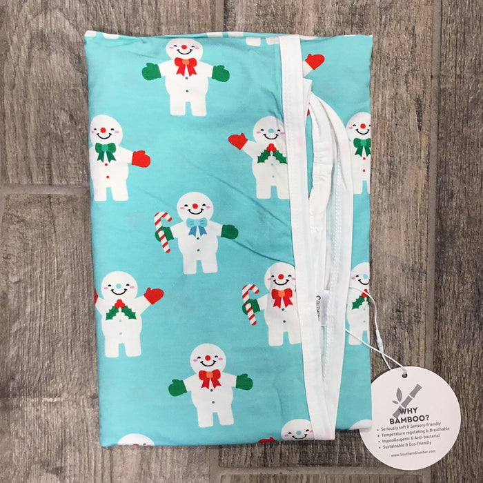 Mr. Snowman Bamboo Swaddle Blanket