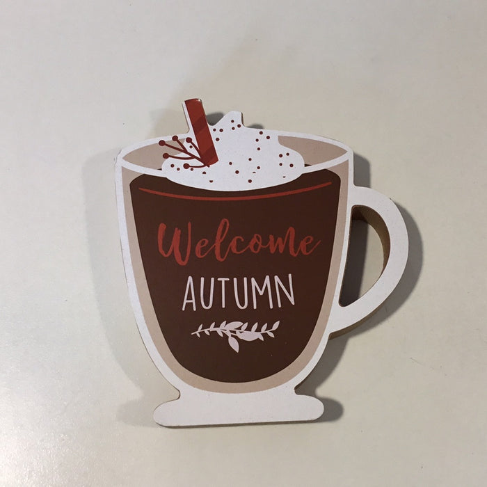 "Welcome Autumn" Latte Wood Decor
