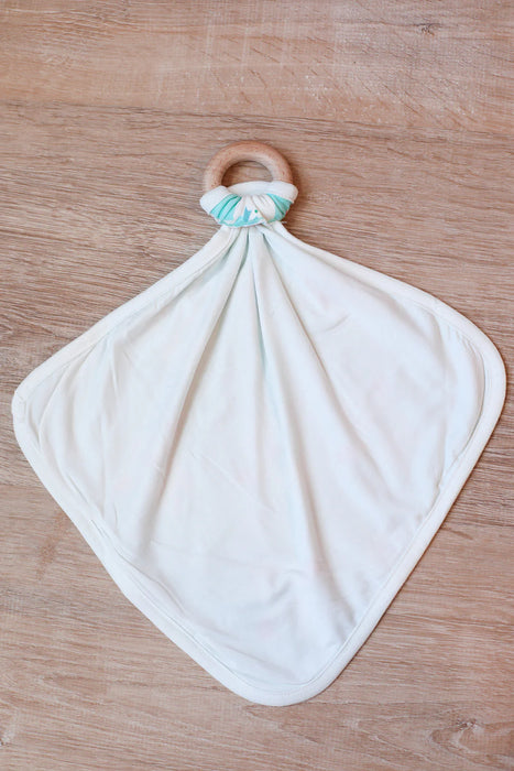 Mr Snowman Bamboo Lovie with Wooden Ring