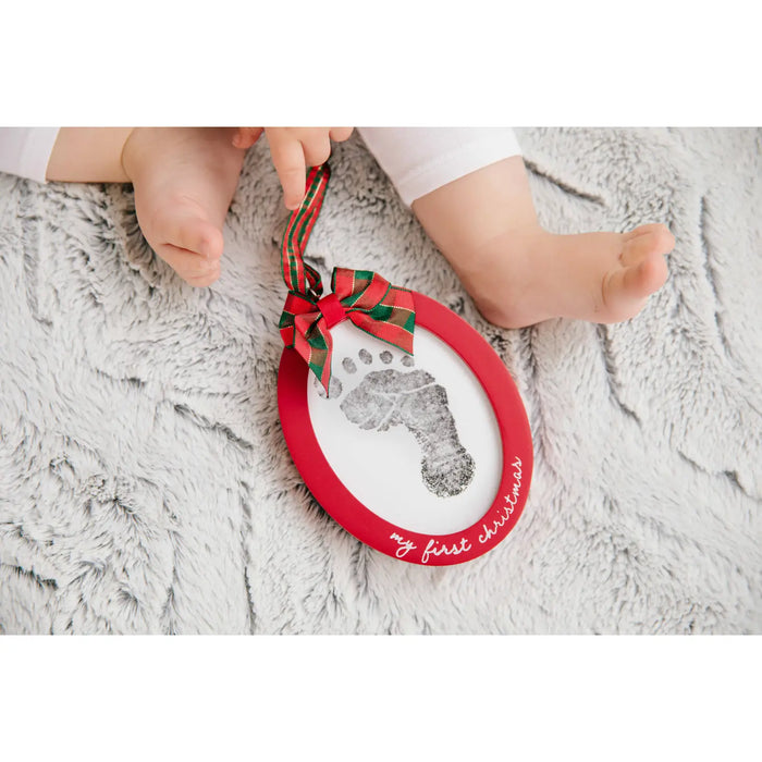 Babyprints Holiday Photo Ornament with Clean-Touch Ink Pad,
