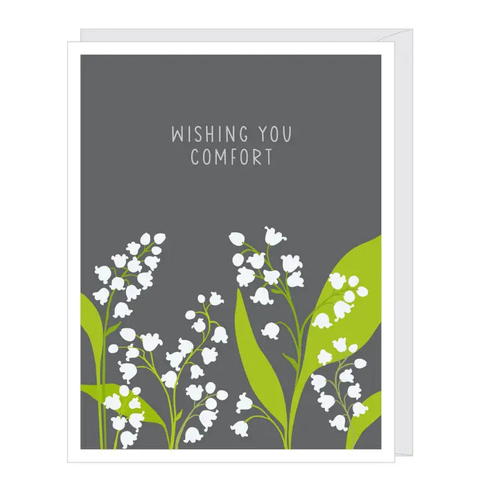 Wishing You Comfort Card (White Flowers)