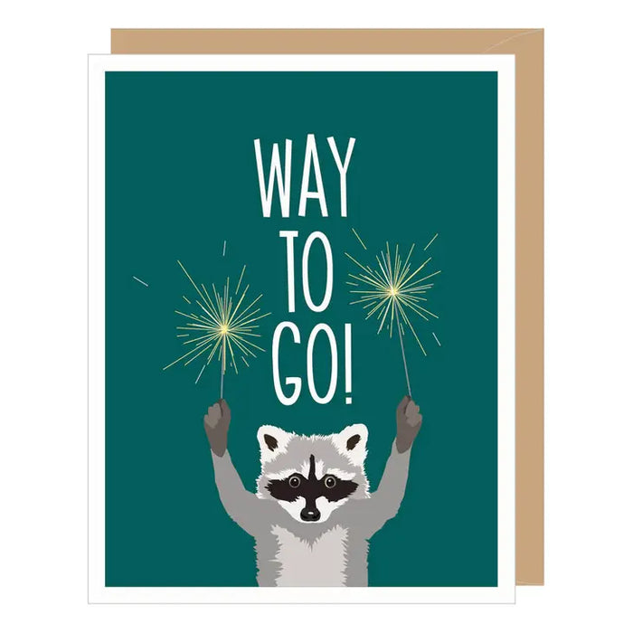 Way To Go Card (Raccoon)