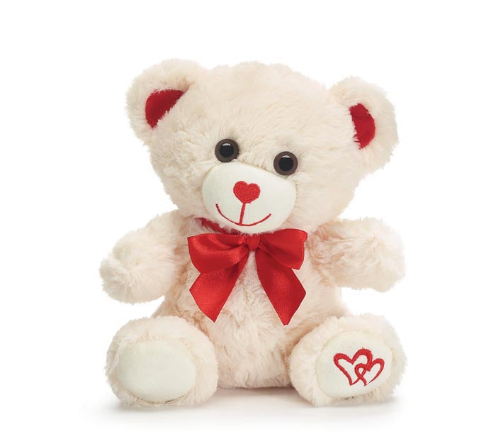 Valentine Bear with Heart Nose