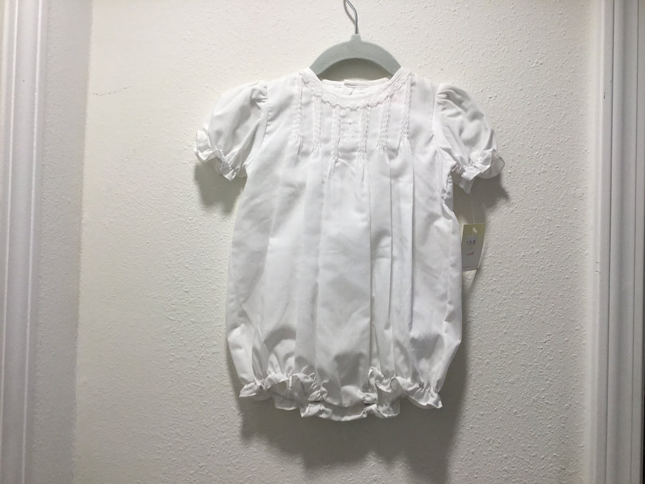 White Bubble with embroidered flower and bow