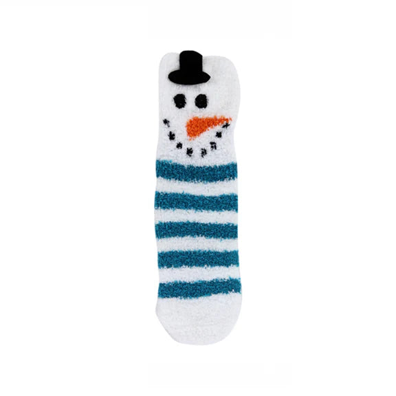 Fuzzy Snowman Socks