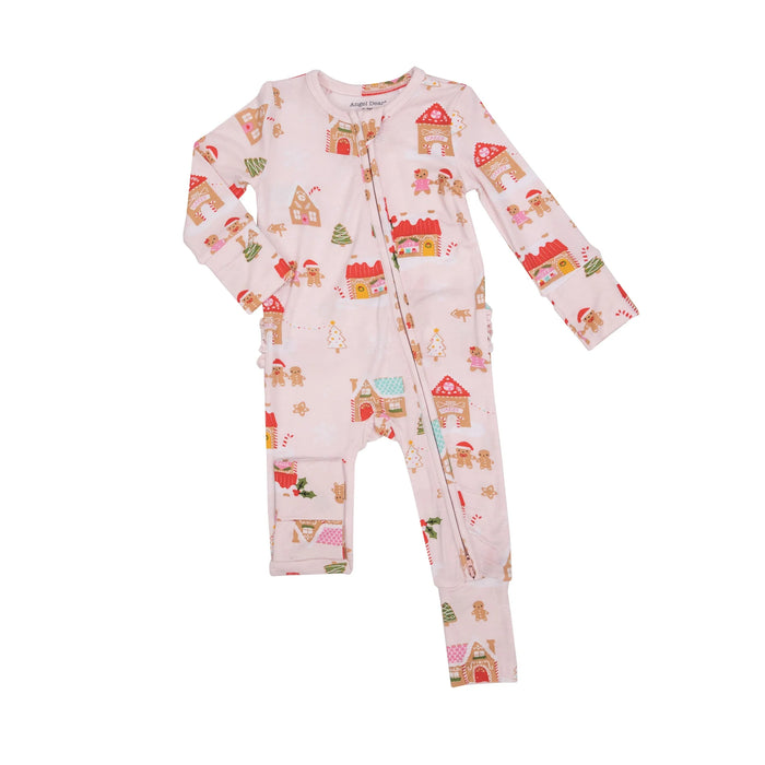 Pink Ginger Bread Village 2 Way Zipper Coverall