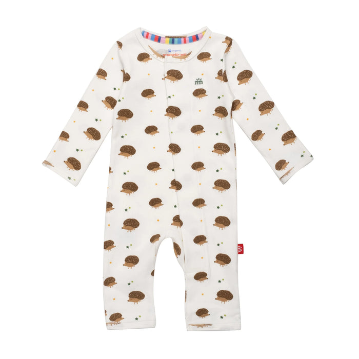 Hedgehog Gus Organic Cotton Magnetic Coverall