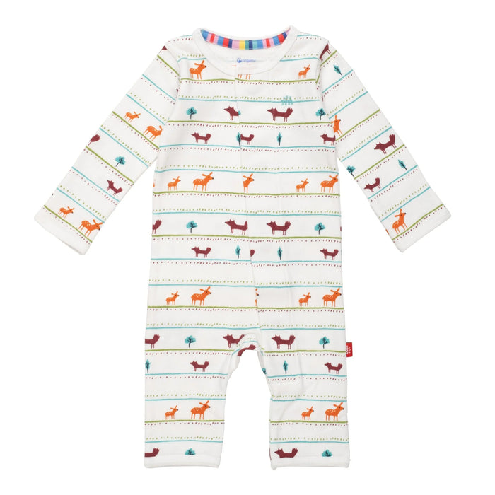River Crossing Animals Organic Cotton Magnetic Coverall