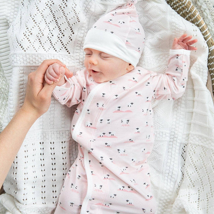 Baa Baa Baby Pink Magnetic Gown + Hat Set
