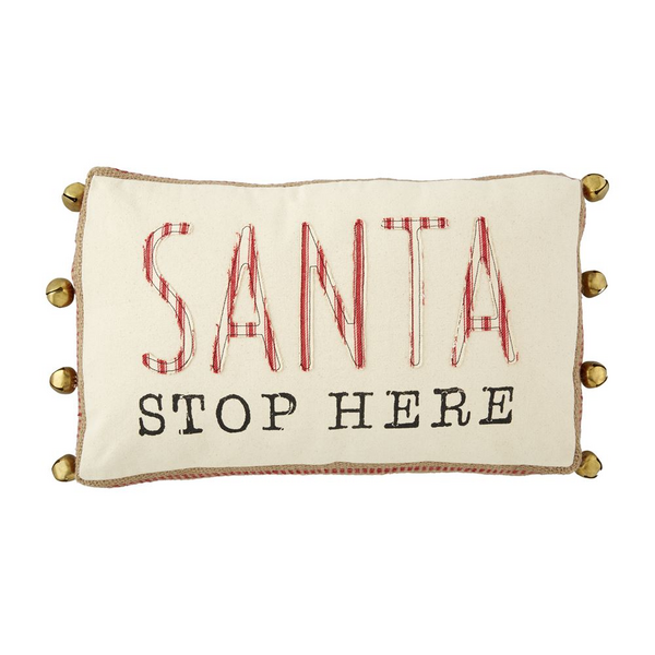 Santa Stop Here Webbing Pillow