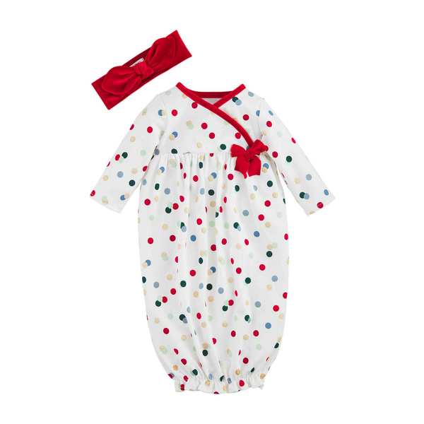 Polka Dot Christmas Sleep Gown