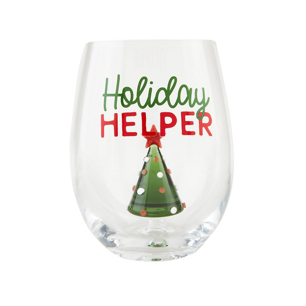 Christmas Icon Wine Glass