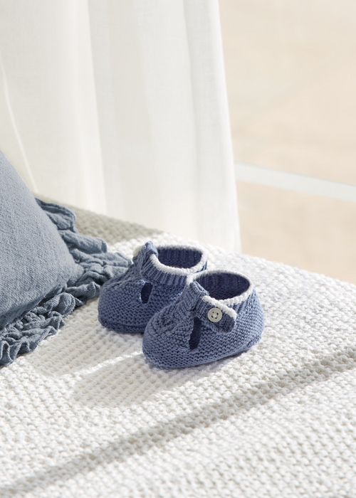 Knitted Cotton Booties 9641