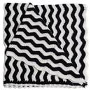 Black and White Baby Ripple Blanket - Hand Crochet