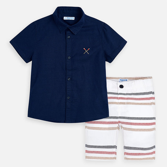 Bermuda Shorts and Button Down Shirt