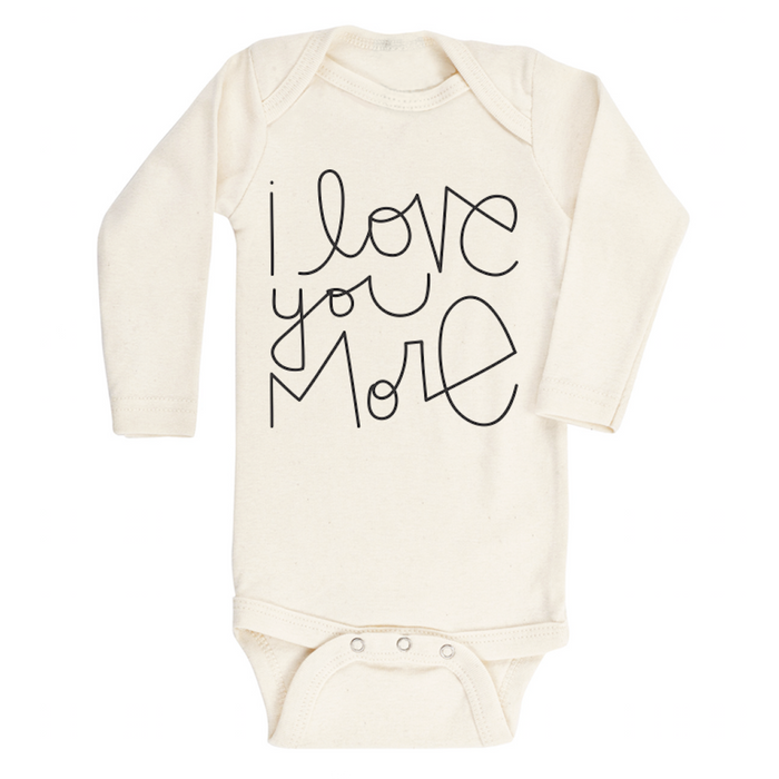 I Love You More Long Sleeve Onesie by Tenth & Pine