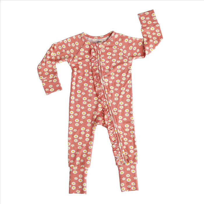 Rose Daisy Convertible Footie Rompe