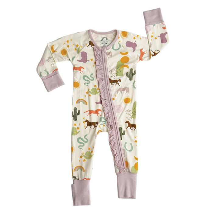 Wild and Free Baby Convertible Footed Romper