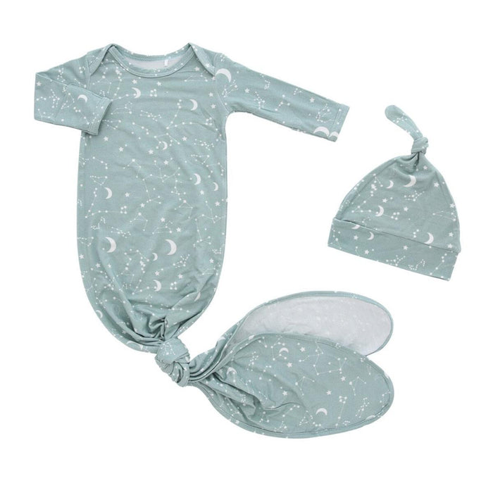 Emerson Stargazer Bamboo Gown and Hat Newborn Baby Gift Set