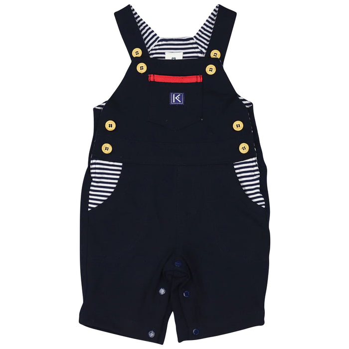 Navy and White Stripes Cotton Overalls