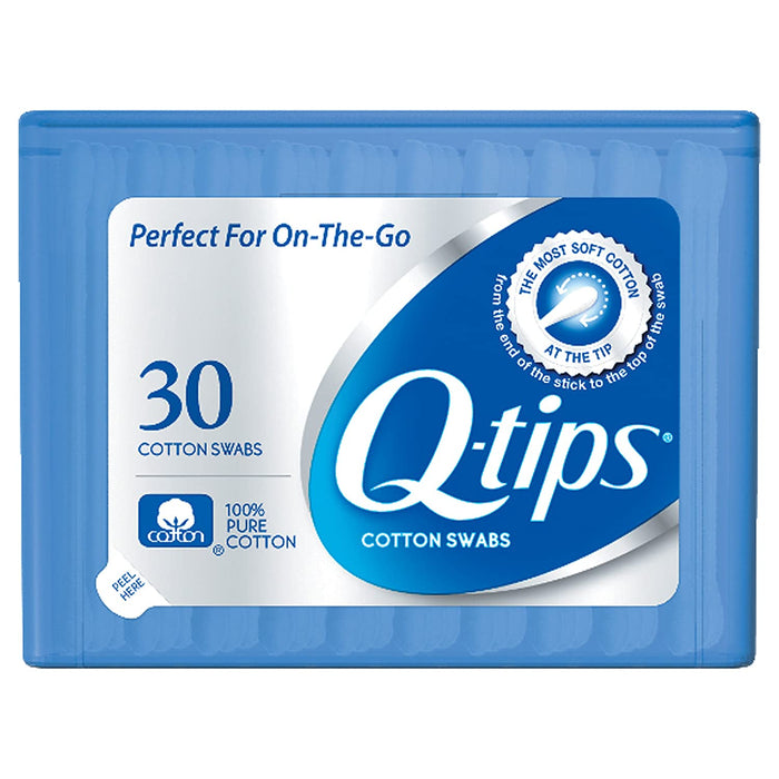 Q-Tips 30 Count Cotton Swabs Travel Pack