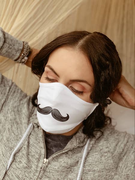 Mustache Cloth Washable Face Mask