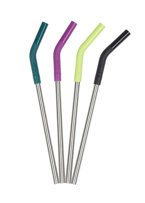 Straws - Silicone and Stainless Steel 4-Pack