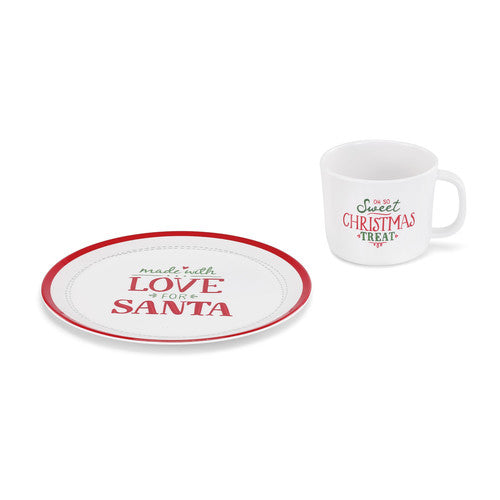 "Made for Santa" Milk & Cookies Plate + Cup Set