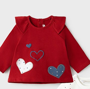 Long Sleeve Red Heart Shirt - 2060