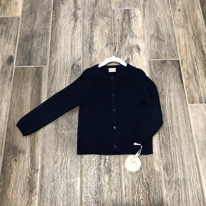 Navy Blue button down sweater with matching navy blue buttons.